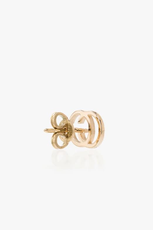 Gucci Gold Logo Earrings 18K Jewelry Piece Luxury Accessories Statement Everyday Jewellery Studs