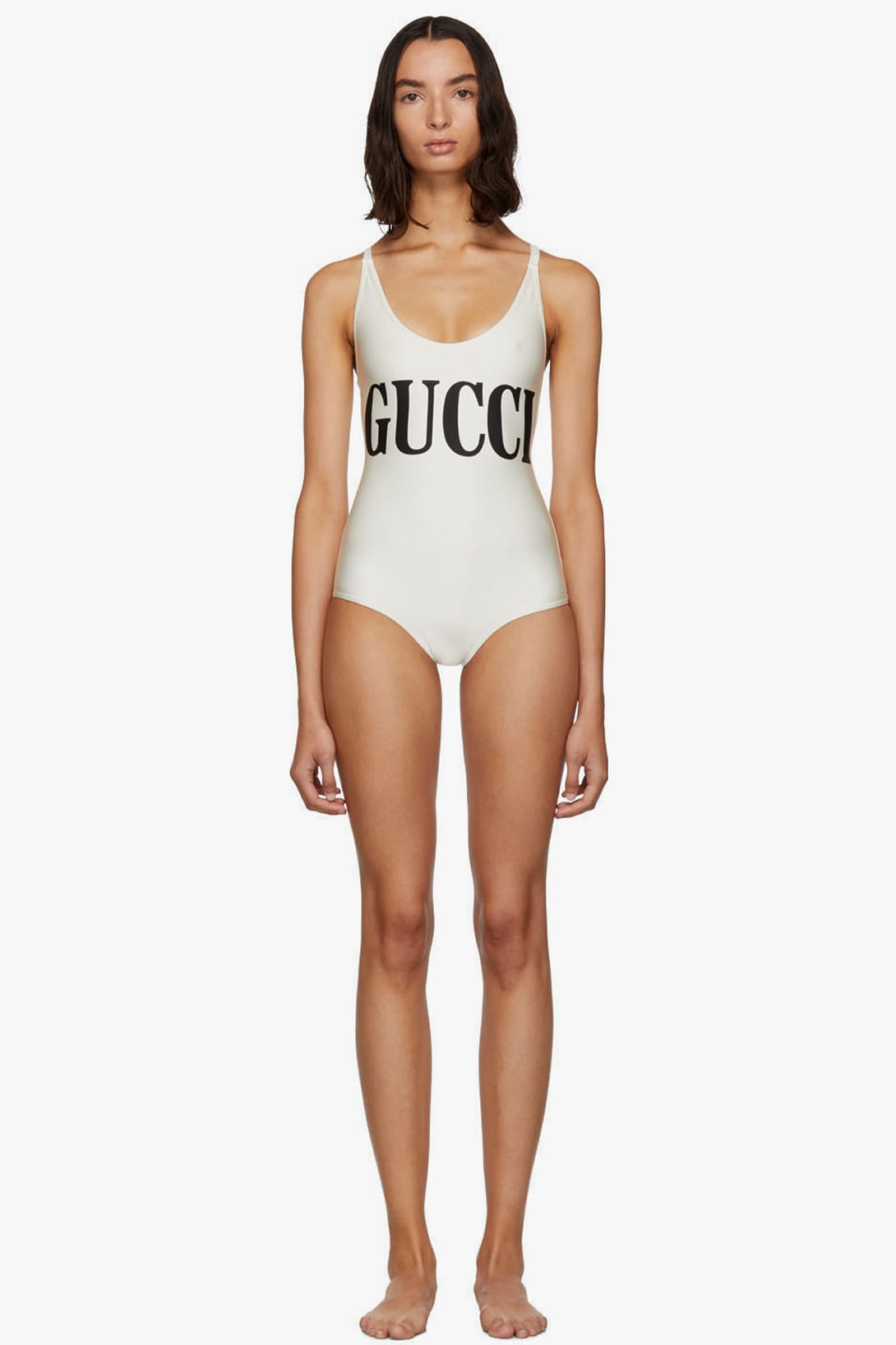 gucci logo swimsuit