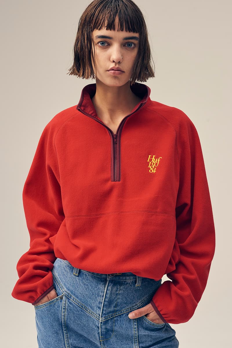 huf womens collection fall lookbook denim jackets coats jumpsuits sweaters skirts pants clothes fashion