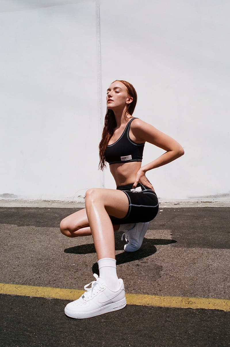 jessie andrews basic sport activewear lookbook sports bra biker shorts