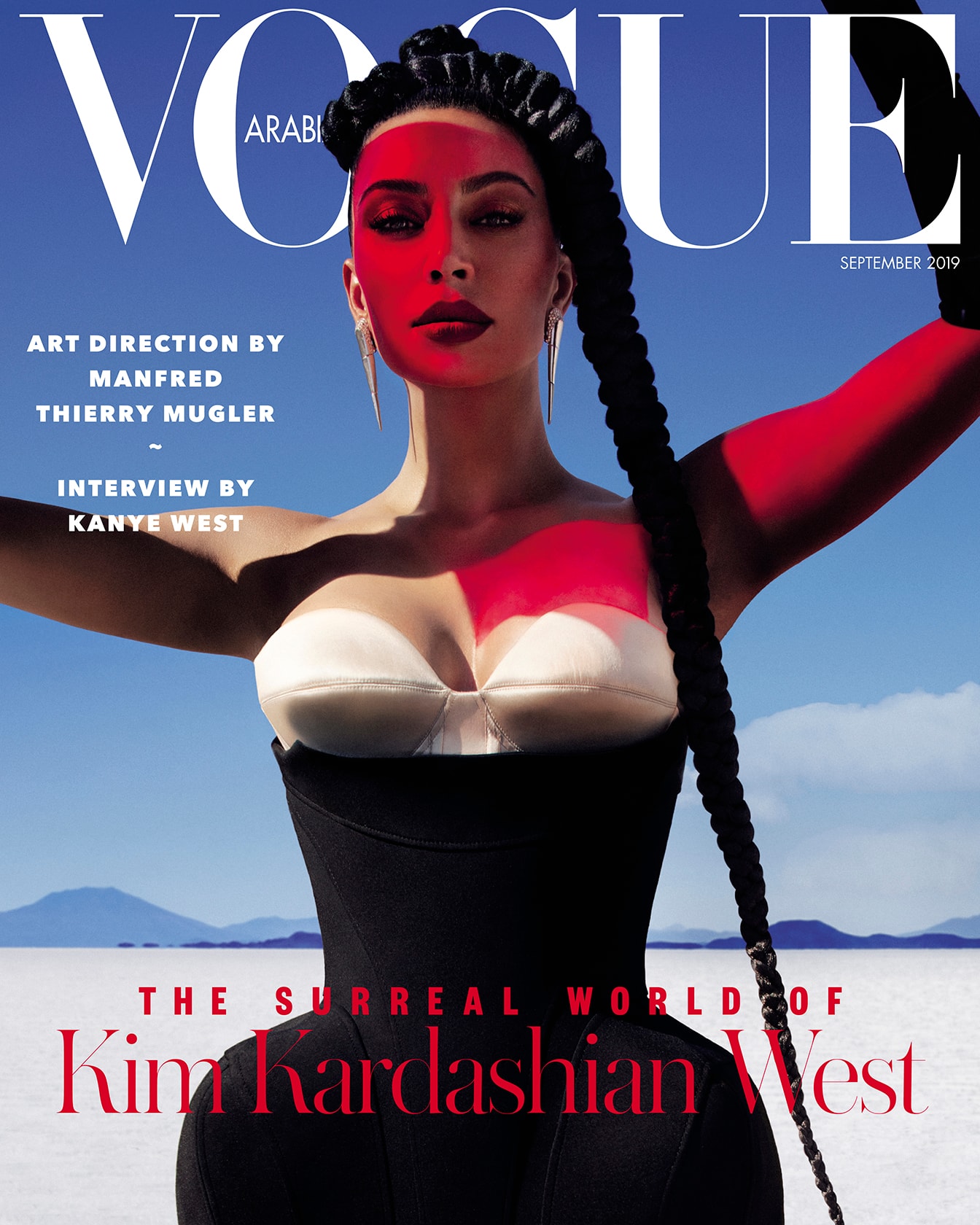 kim kardashian west vogue arabia september cover california desert