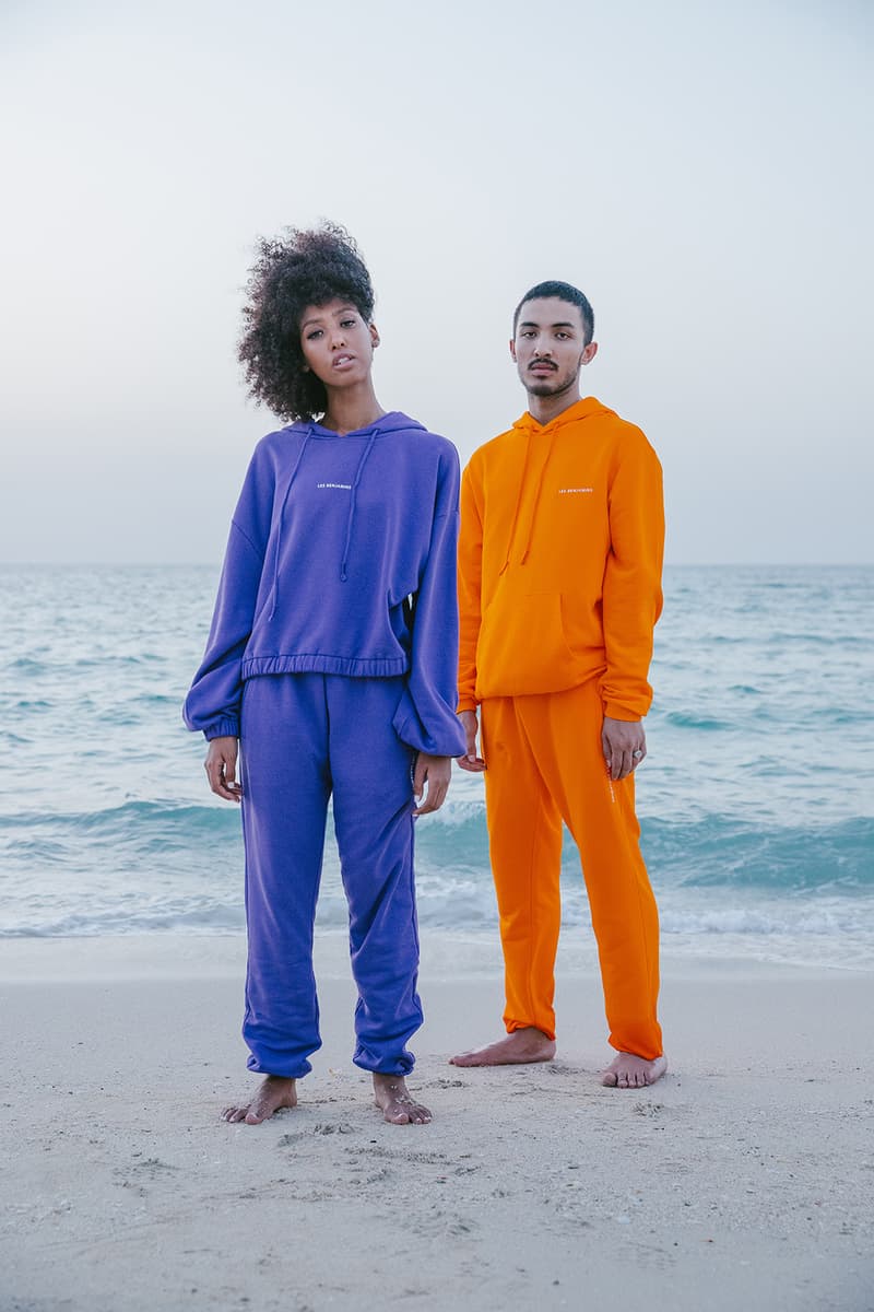 les benjamins essentials collection hoodies sweatpants sweatsuits lookbook ocean beach rocks sky