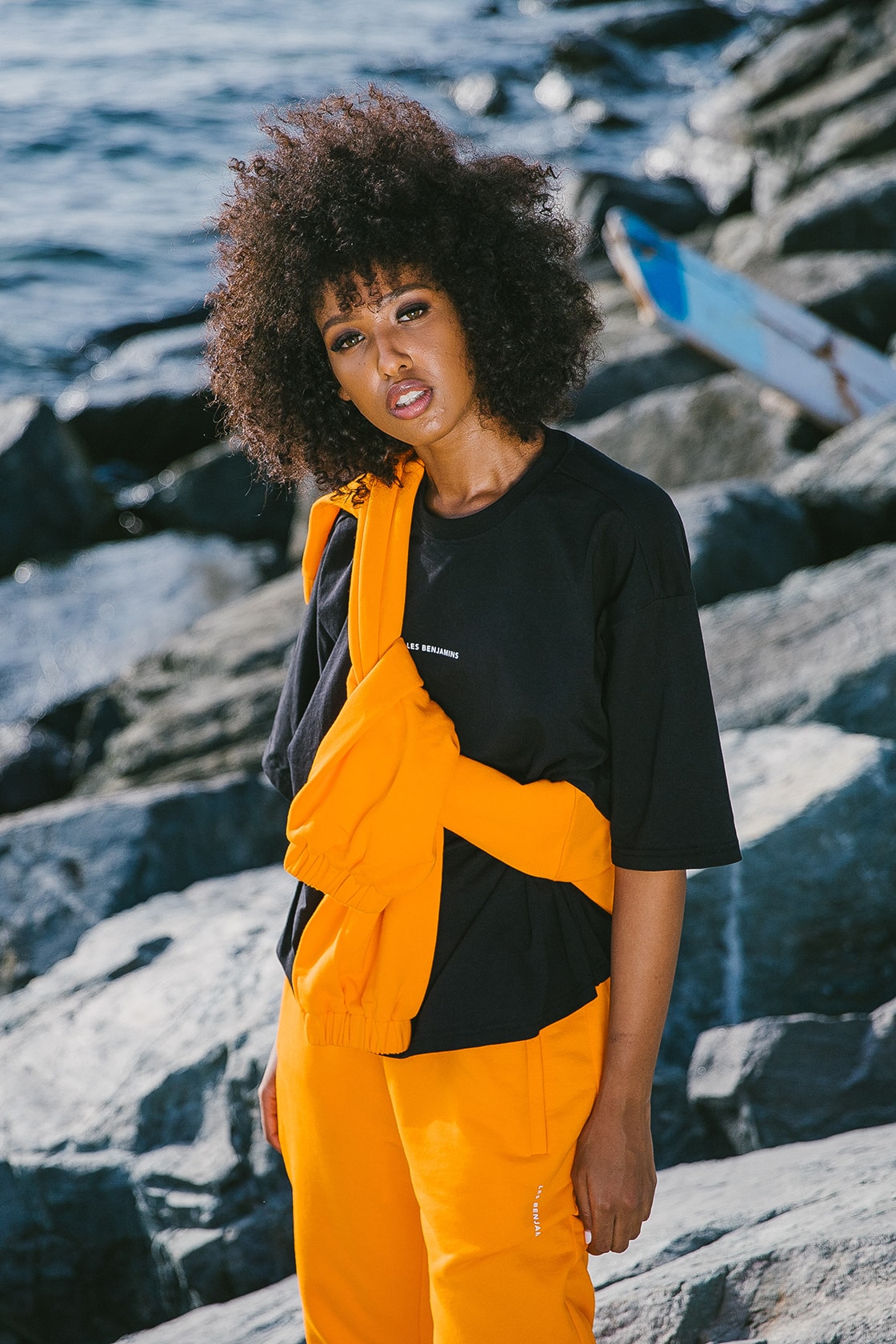 les benjamins essentials collection hoodies sweatpants sweatsuits lookbook ocean beach rocks sky