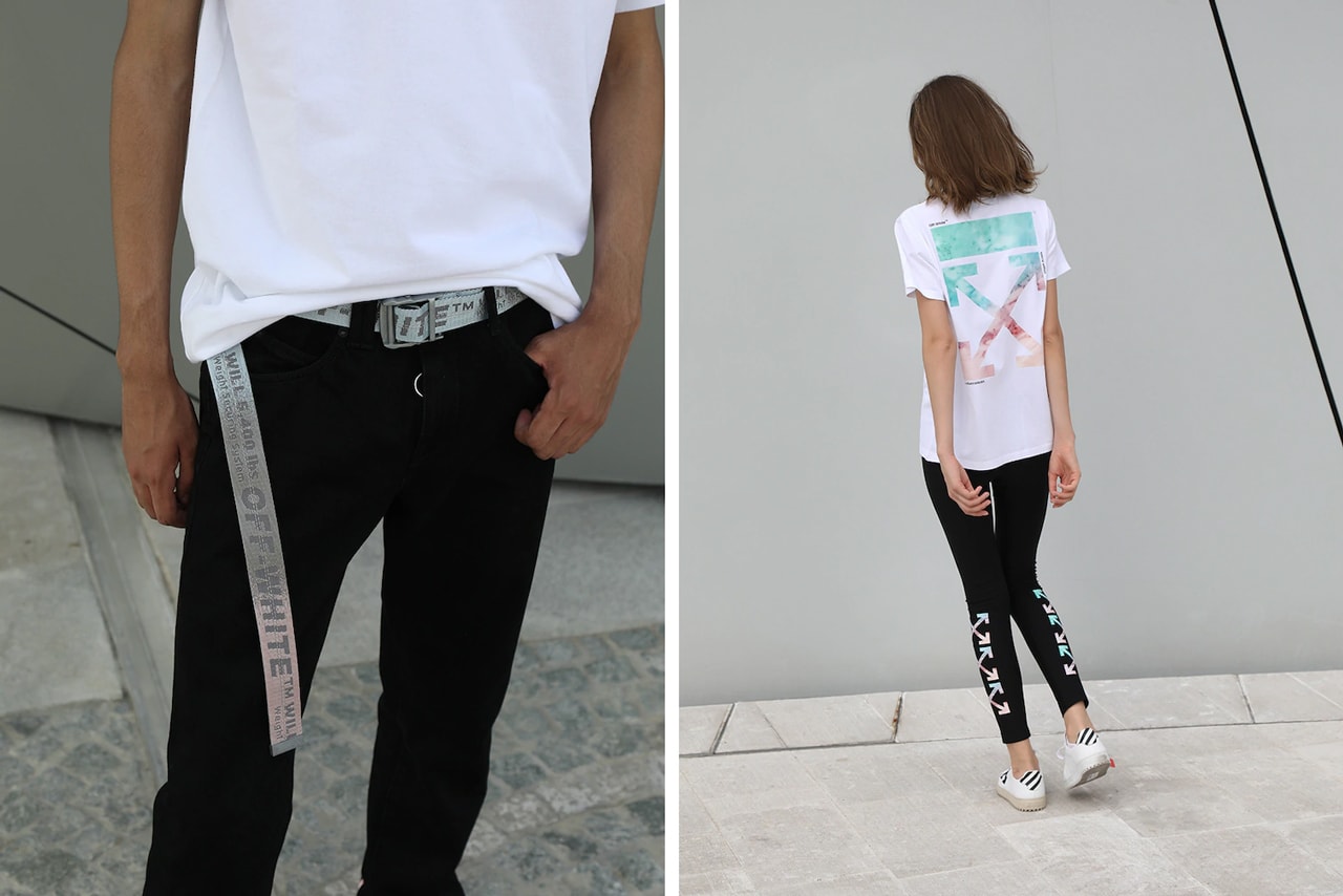 off-white luisaviaroma virgil abloh exclusive collection womens sneakers t-shirts leggings
