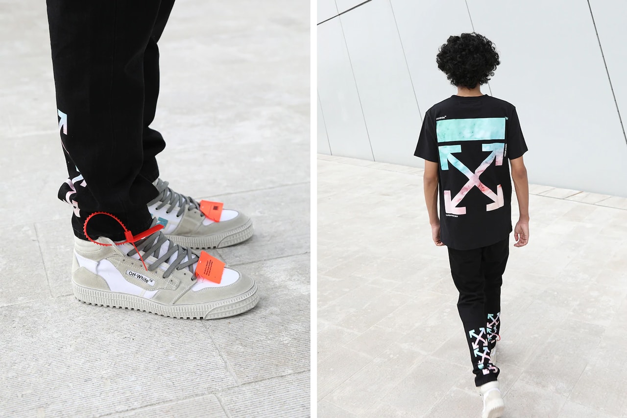 off-white luisaviaroma virgil abloh exclusive collection womens sneakers t-shirts leggings
