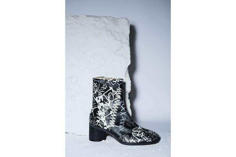maison margiela collection graffiti womens mens boots tabi shoes designer