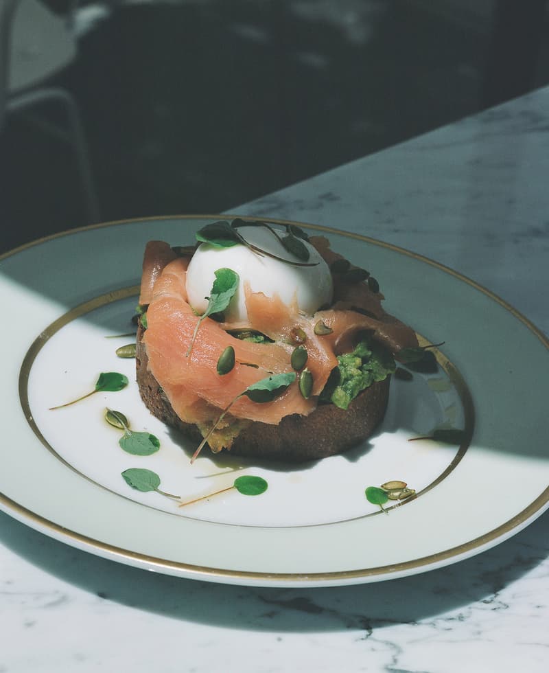 mansur gavriel lauderee cafe dessert avocado toast salmon