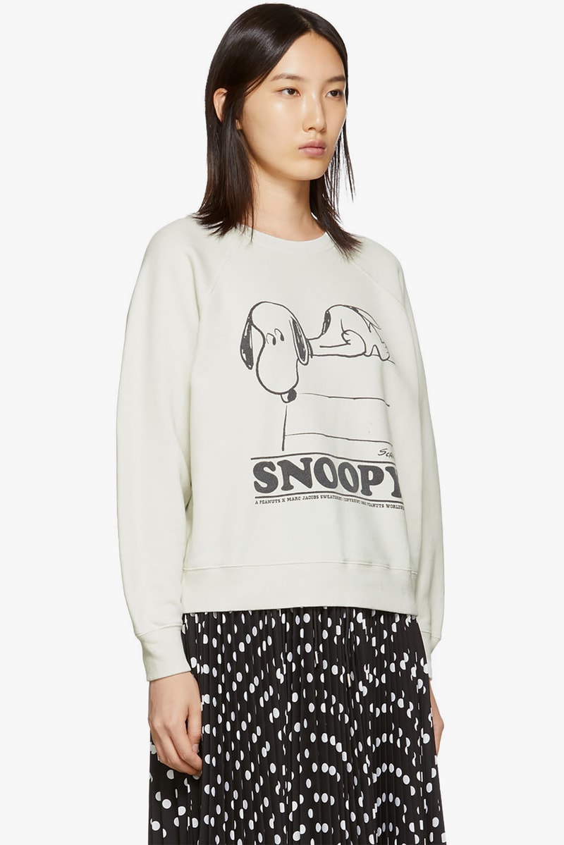 marc jacobs peanuts edition sweatshirts sweatpants lounge pants apparel off white blue pink orange snoopy linus lucy