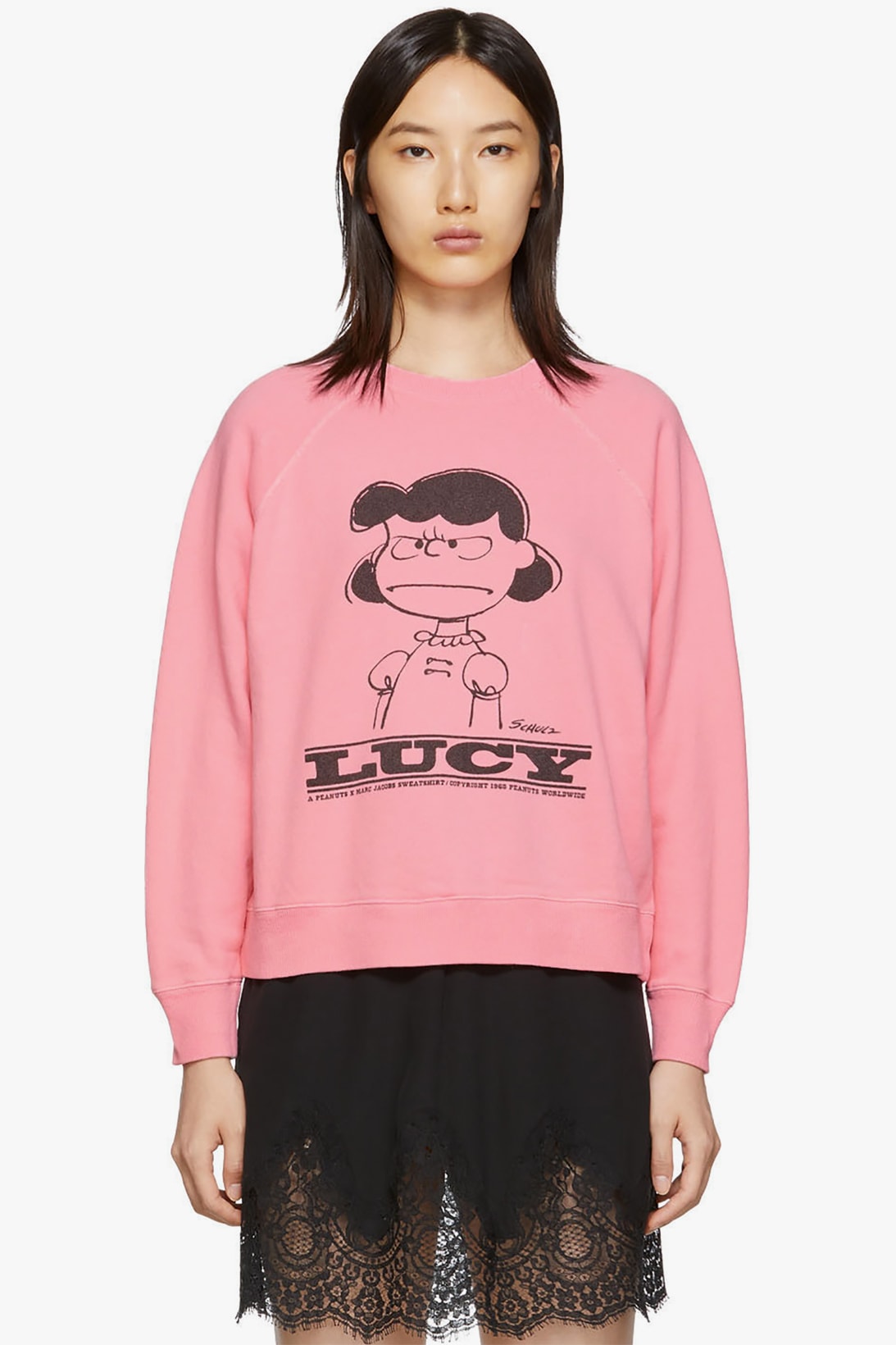 marc jacobs peanuts edition sweatshirts sweatpants lounge pants apparel off white blue pink orange snoopy linus lucy