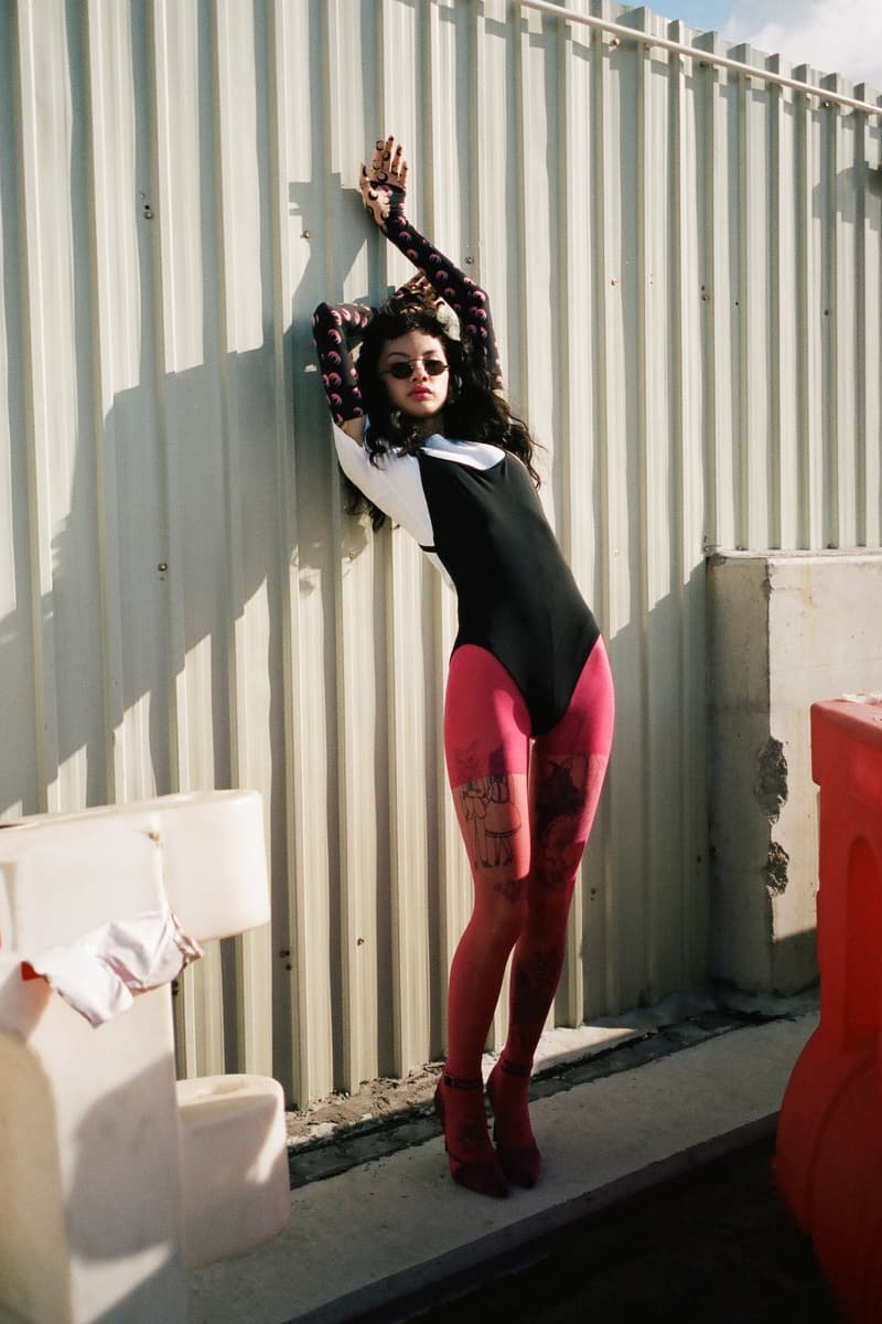 Marine Serre Fall/Winter 19 Collection Editorial HBX HBXWM Shop Moon Print Catsuit Headband Graphic Range Styling