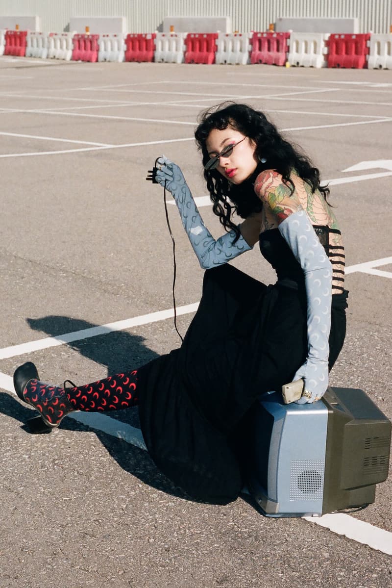 Marine Serre Fall/Winter 19 Collection Editorial HBX HBXWM Shop Moon Print Catsuit Headband Graphic Range Styling