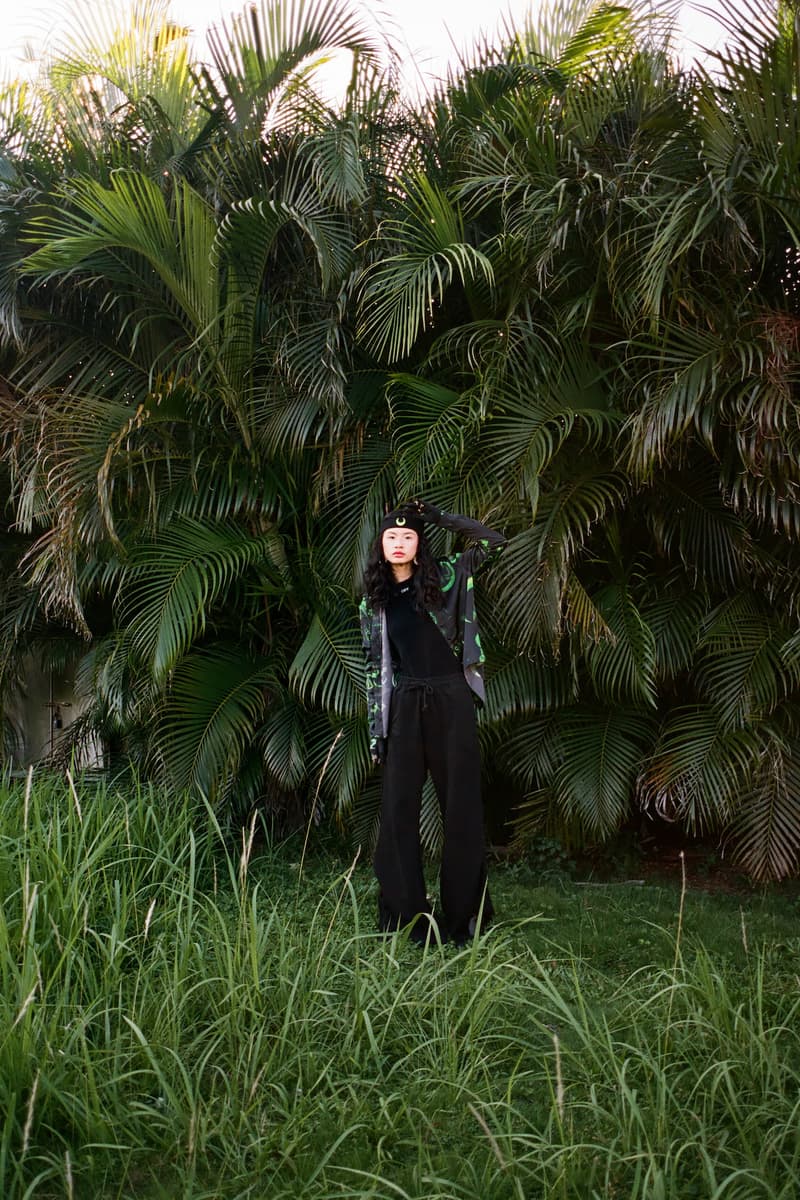 Marine Serre Fall/Winter 19 Collection Editorial HBX HBXWM Shop Moon Print Catsuit Headband Graphic Range Styling
