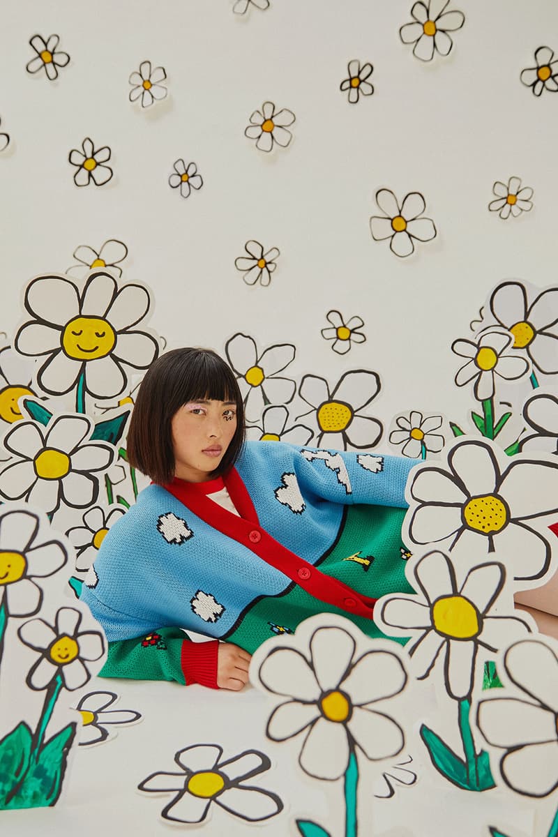 lazy oaf mr men collaboration lazy happy walter the worm cartoon childrens book knitwear pants t-shirts