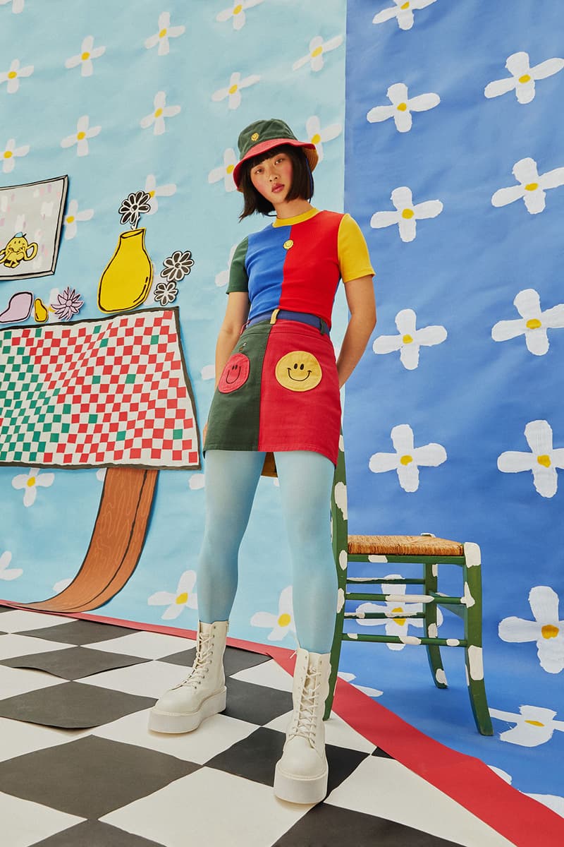 lazy oaf mr men collaboration lazy happy walter the worm cartoon childrens book knitwear pants t-shirts