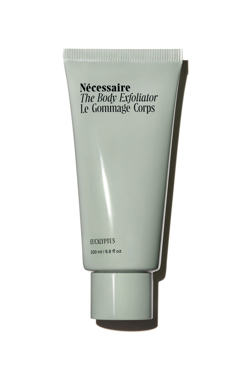 necessaire body exfoliator skincare unscented fragrance free eucalyptus sandalwood green white black