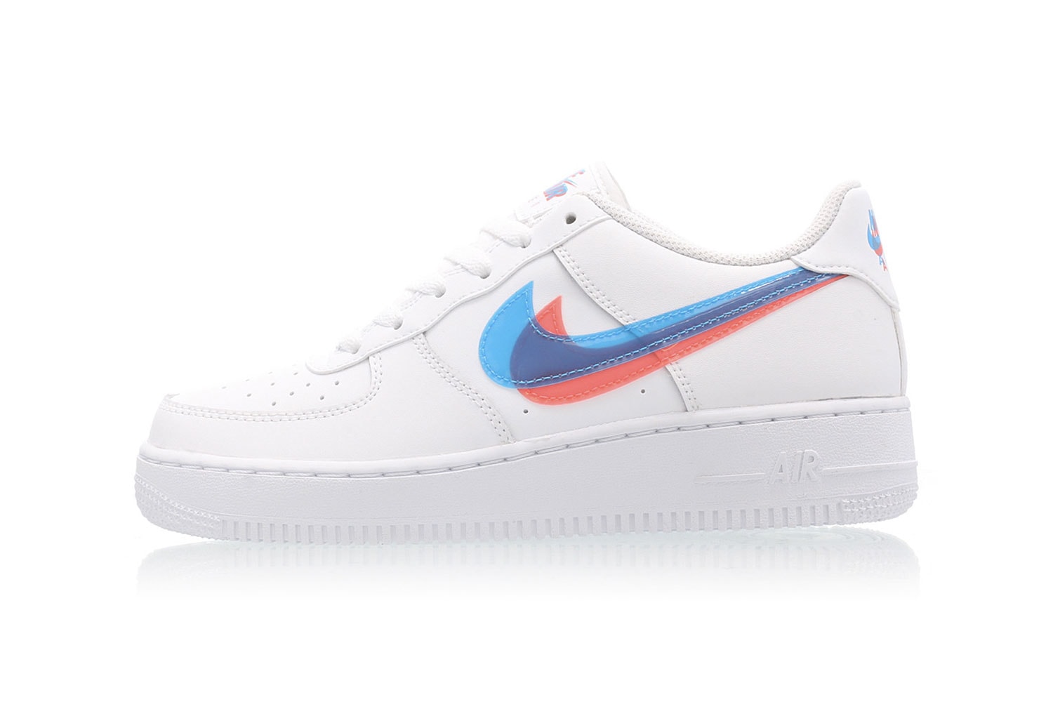 Nike, Shoes, Pink And Blue Double Swoosh Nike Air Force S