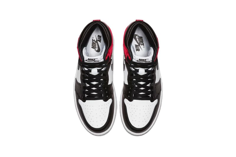 Air Jordan 1 Satin Toe Bloodline Red White Black