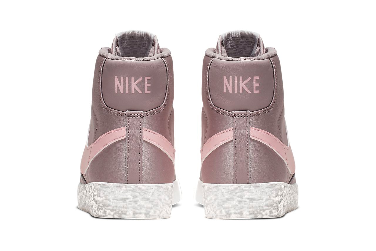 Nike Blazer Mid Premium Pumice Echo Dusky Pink Satin Sneakers Trainers