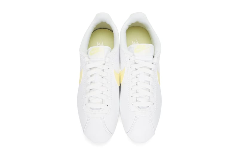 nike cortez white and yellow