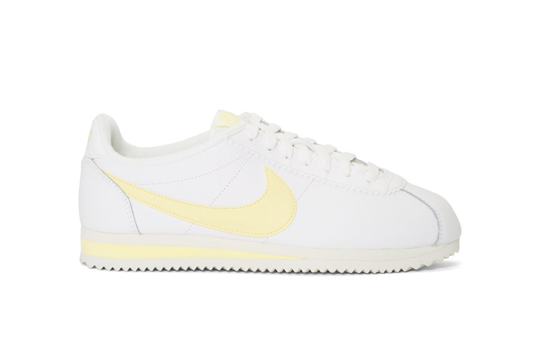Nike Cortez in Pastel Yellow White Retro Sneaker Shoe Footwear Trainer Release Summer Fall Hue Colorful VIbrant Streetwear Staple