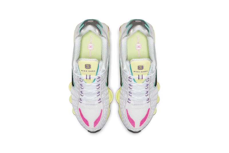 nike shox tl womens sneakers summer luminous green yellow pink purple 