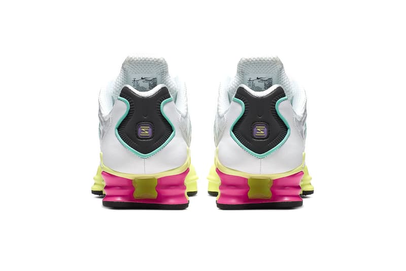 nike shox tl womens sneakers summer luminous green yellow pink purple