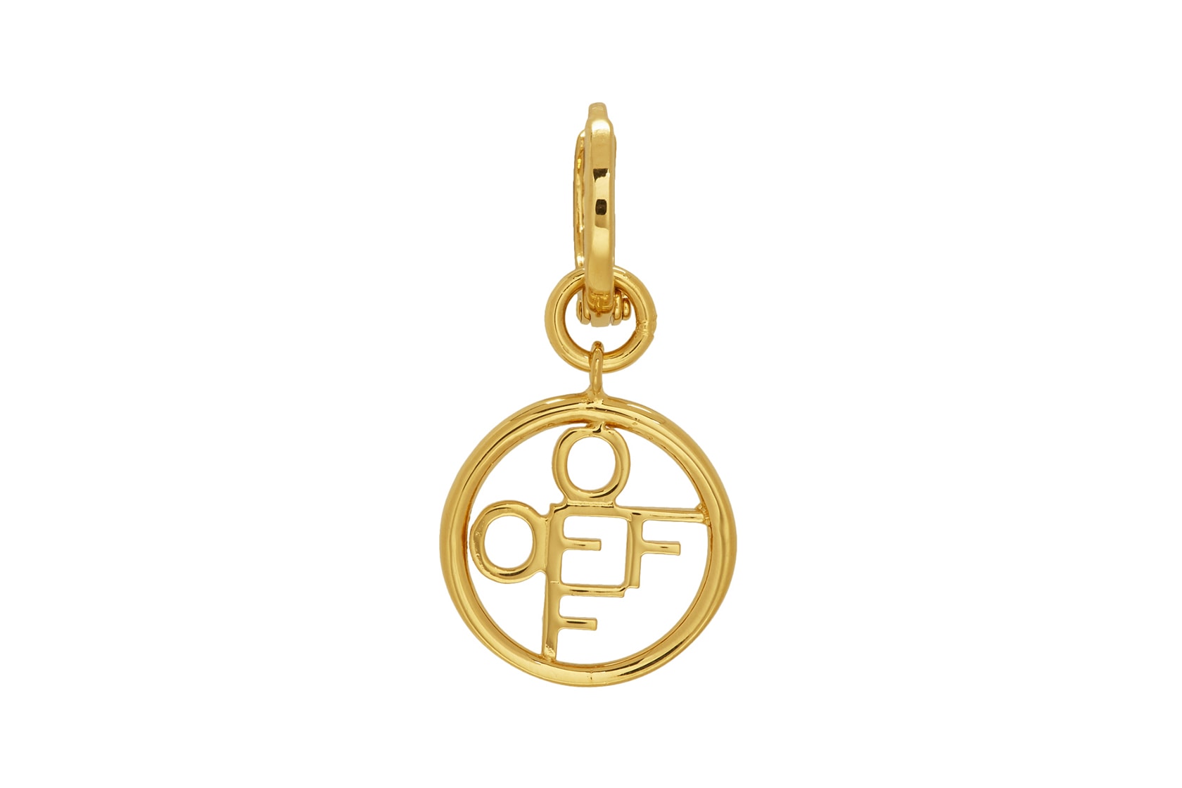 off-white earrings jewelry cross logo gold