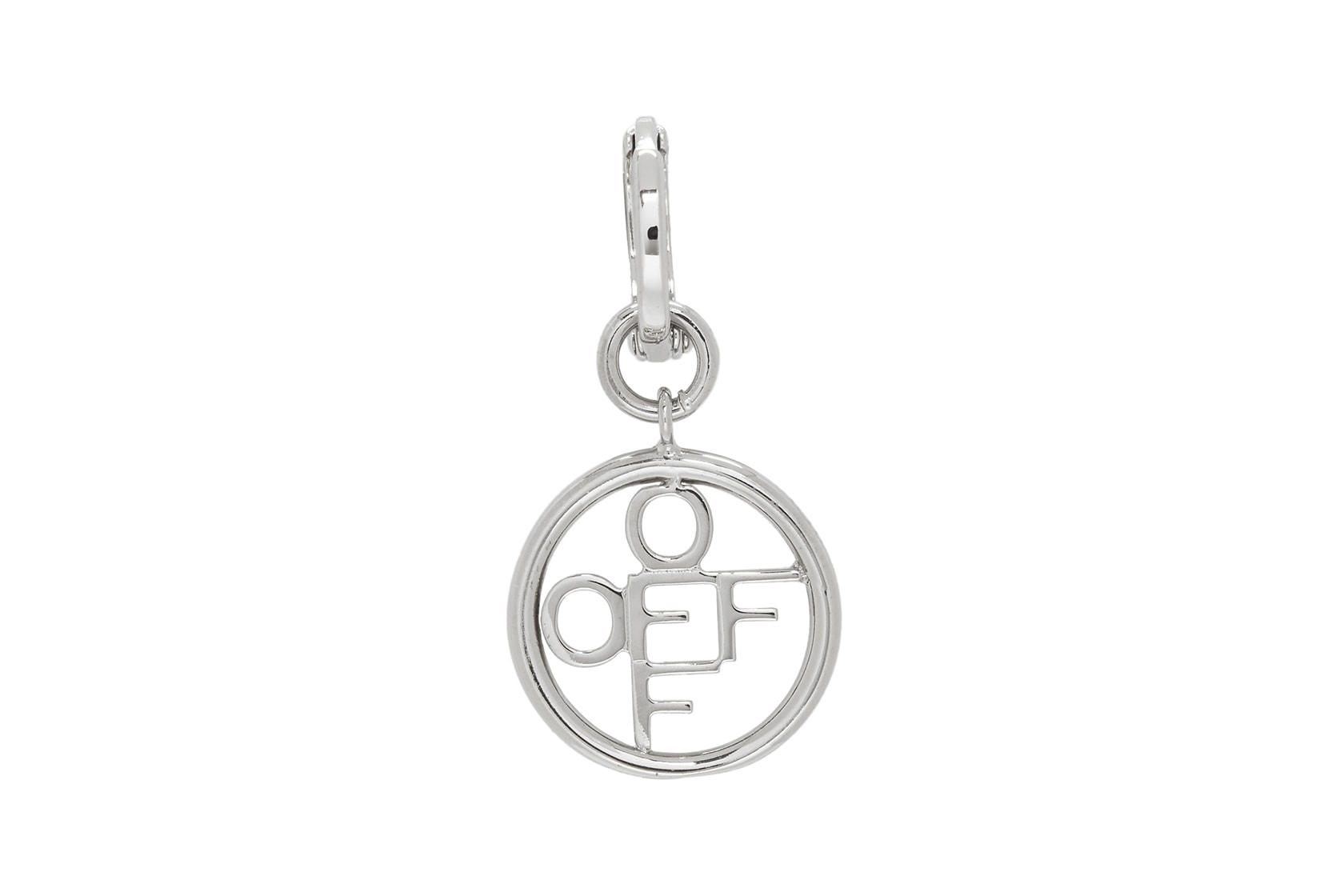off-white earrings jewelry cross logo silver