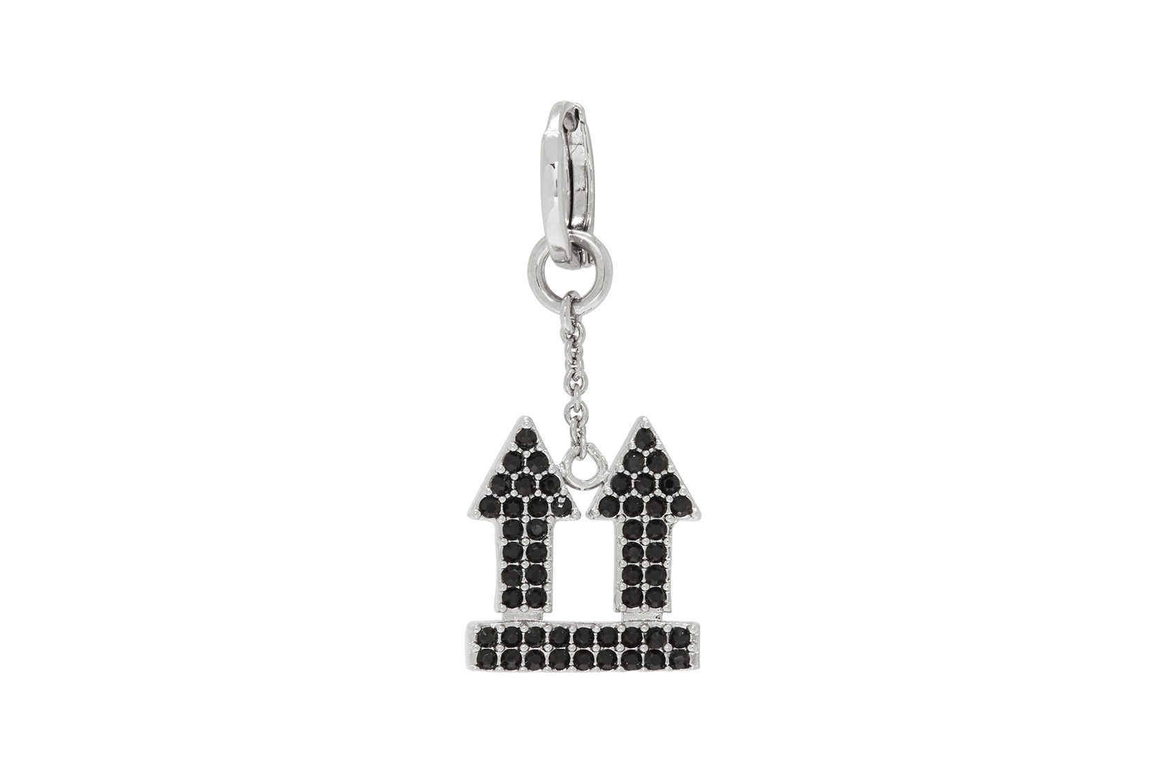 off-white earrings jewelry arrow black silver