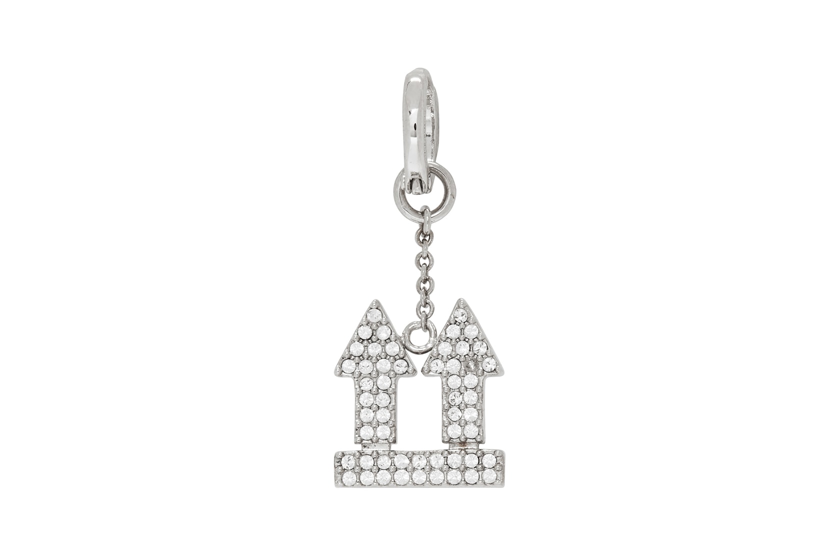 off-white earrings jewelry arrow silver