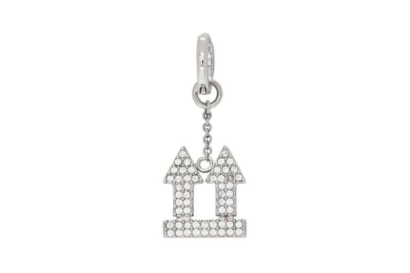 off-white earrings jewelry arrow silver