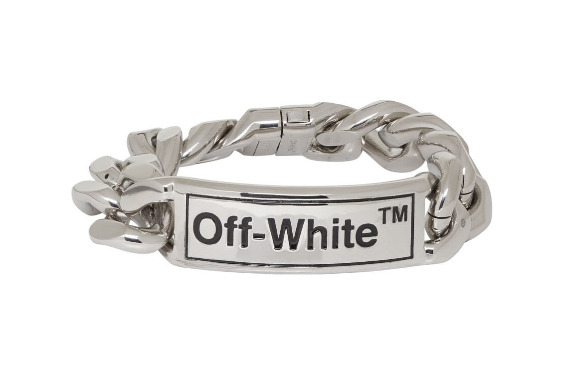 off-white jewelry chain silver bracelet