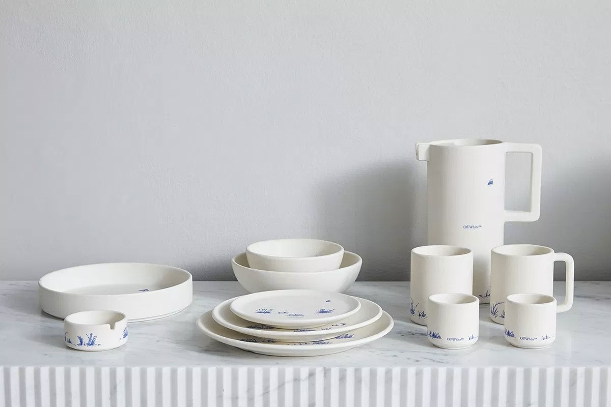 Off White HOME Collection Ceramics Plates Cups Bowls White