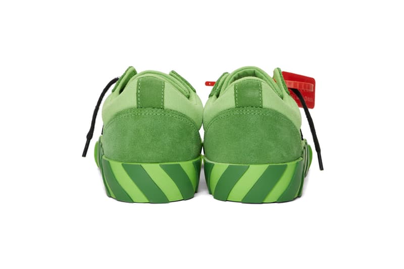 Off White Low Vulcanized Sneaker Green