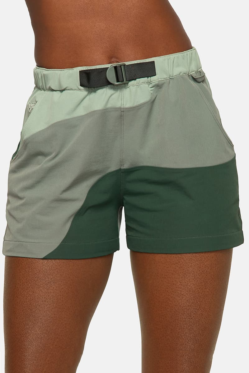 outdoor voices retrek color blacked hike short green