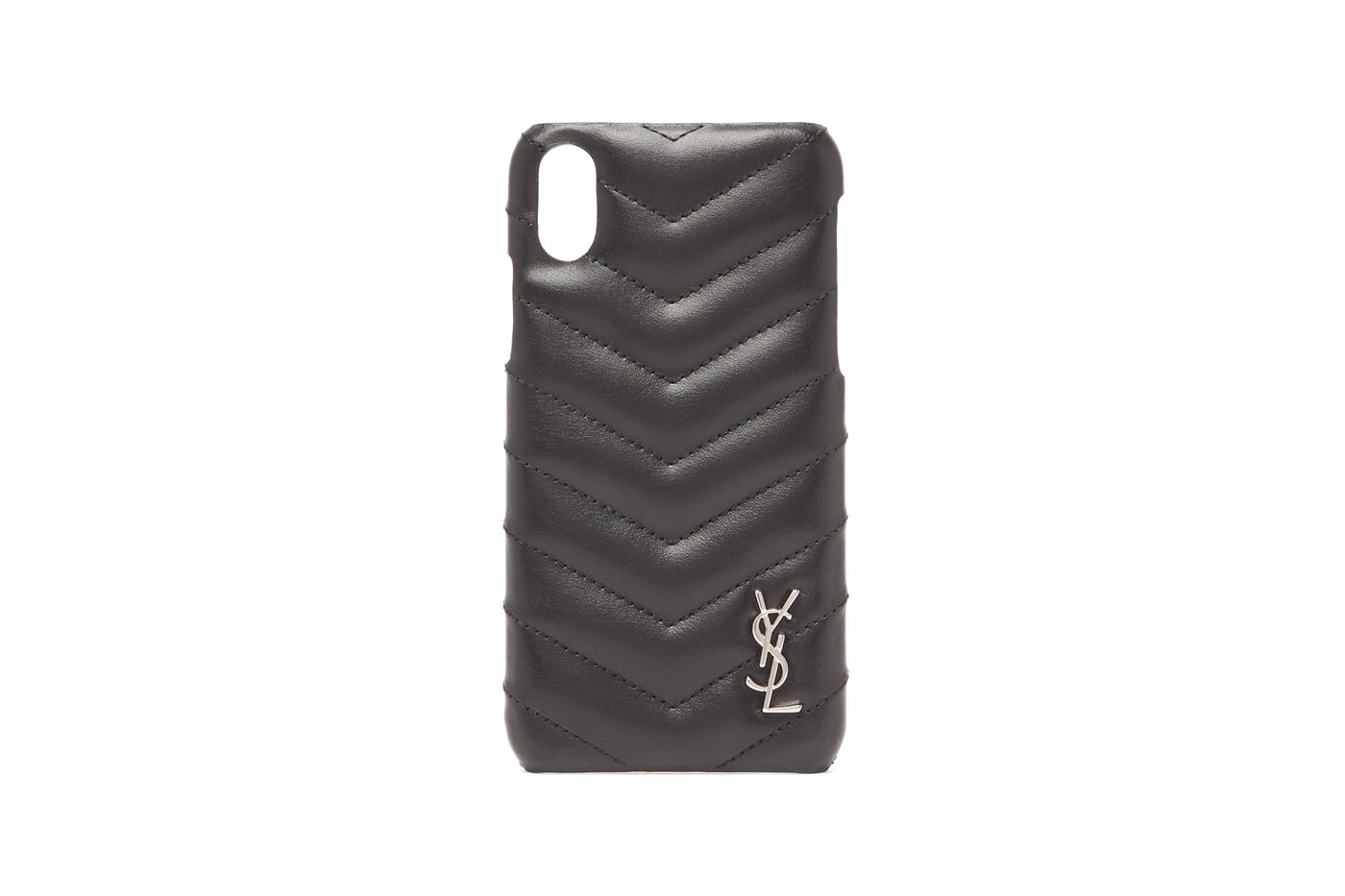 Saint Laurent Lou Quilted Leather iPhone Case Black
