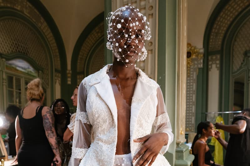 Slashed By Tia Spring Summer 2020 Presentation Jacket Pearl Mask White