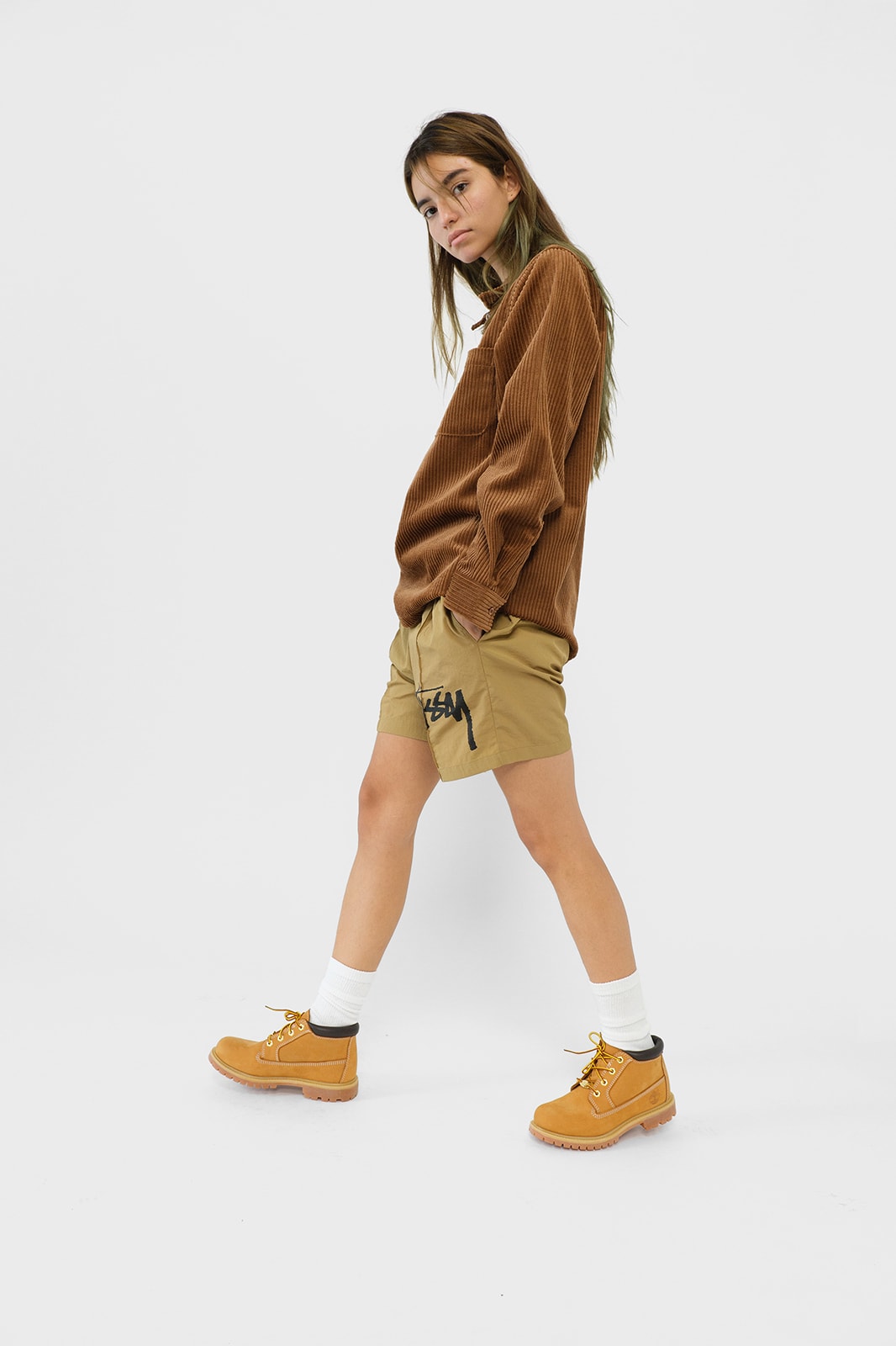 Stussy Womens Fall Winter 2019 Collection Lookbook Jacket Shorts Brown