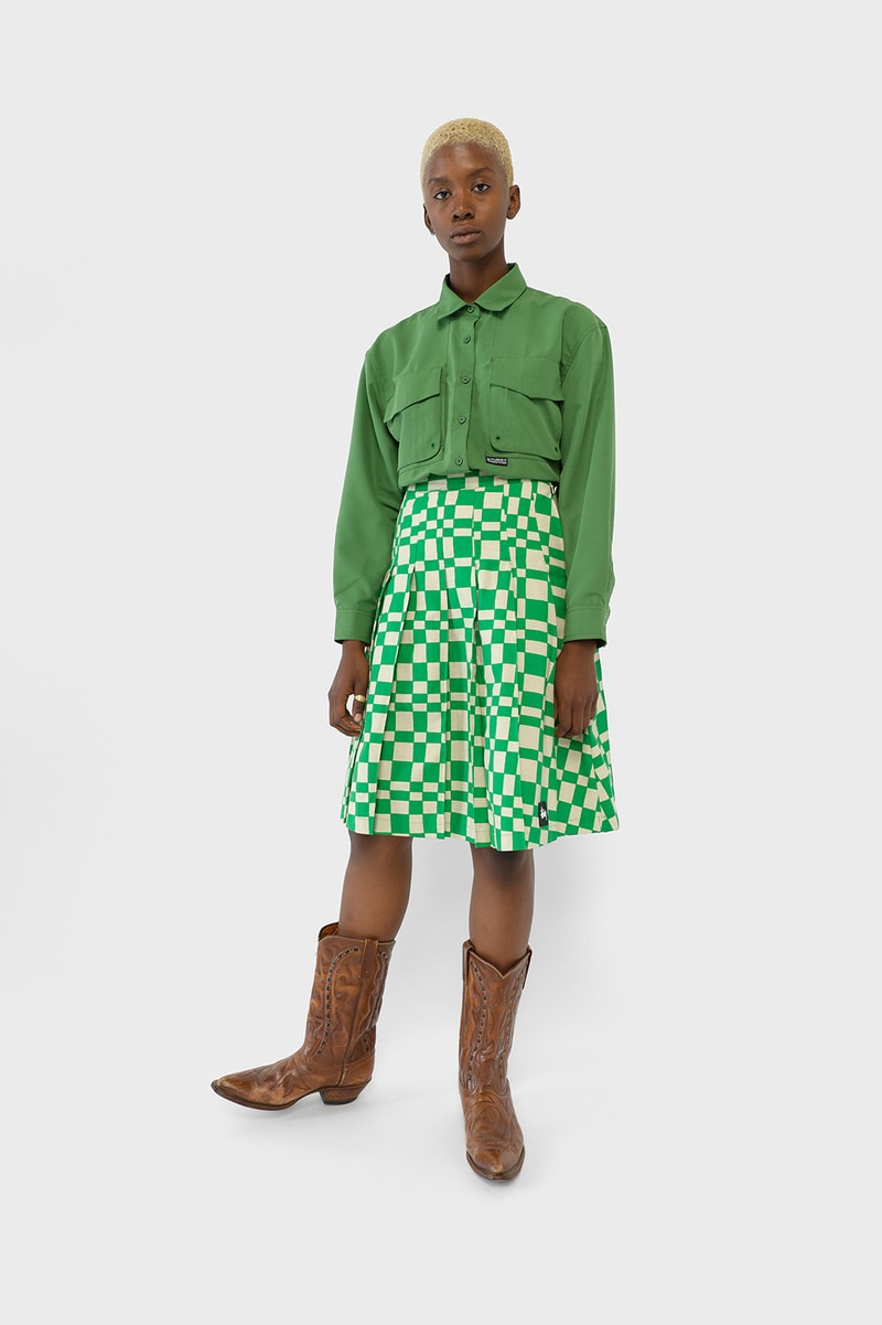 Stussy Womens Fall Winter 2019 Collection Lookbook Shirt Skirt Green
