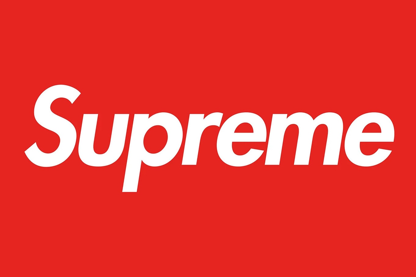 Supreme Logo White Red