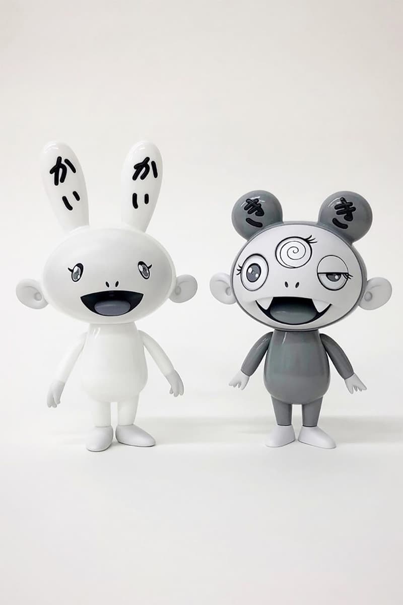 takashi murakami kaikai kiki figures black white vinyl figures art release tokyo japan artist