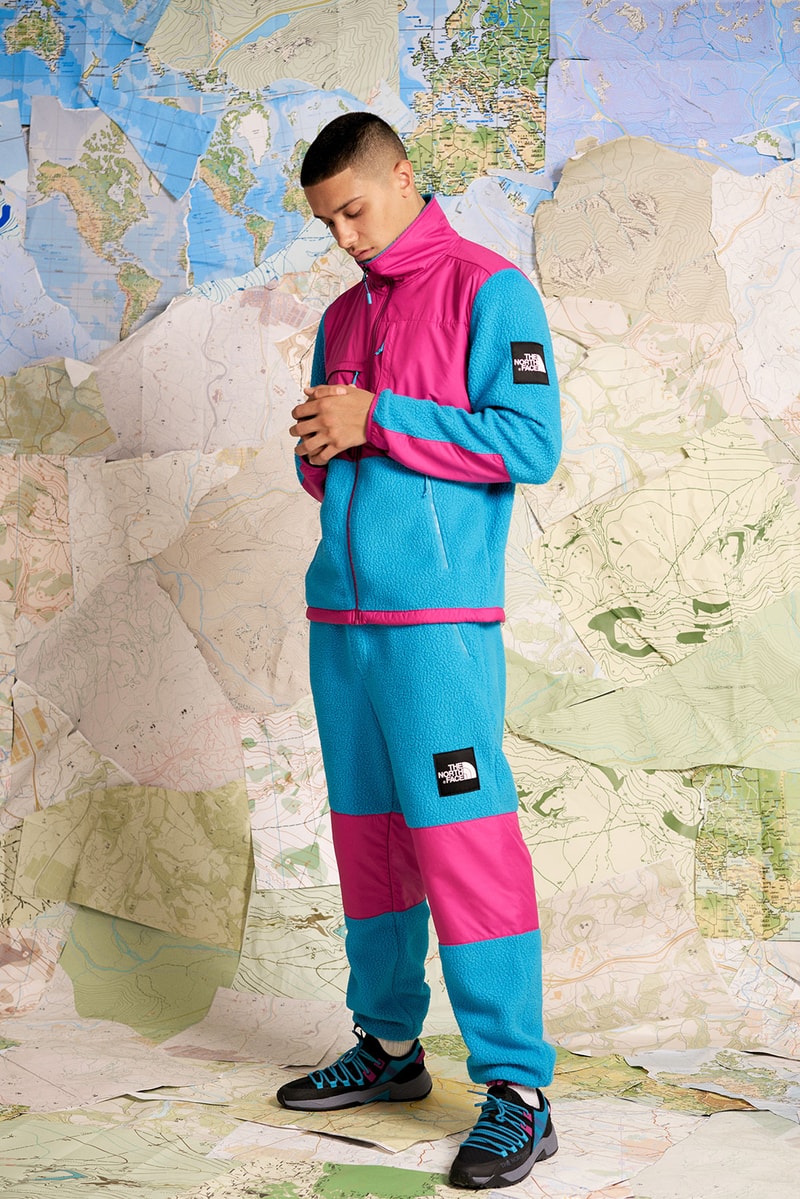 the north face back to trail collection retro 90s escape edge sneakers lhotse jackets denali fleece pink blue