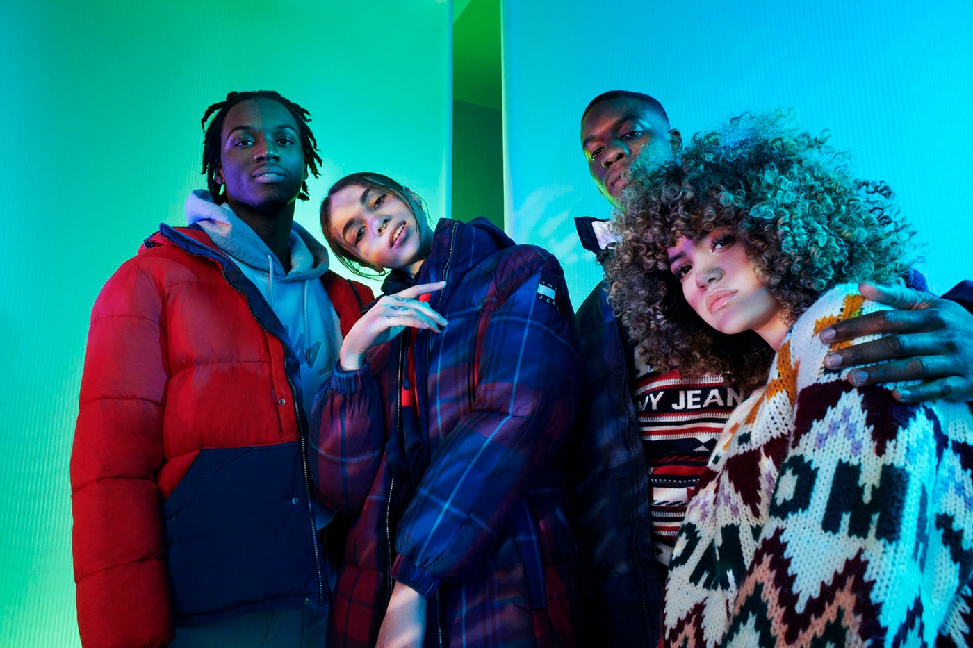 tommy jeans hilfiger fall 2019 lookbook music iv jay glowie saba sunni colon apparel streetwear jackets outerwear