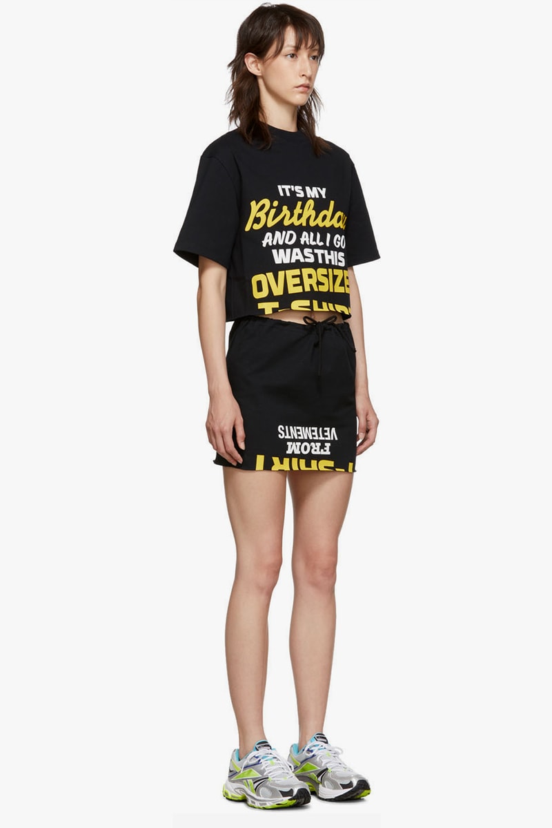 Vetements Happy Birthday T Shirt Dress Pack Black