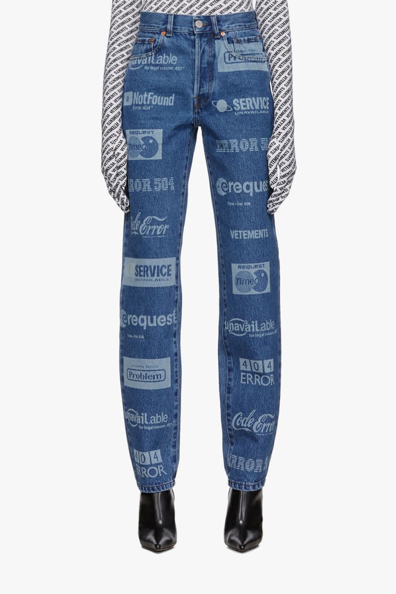 vetements surprise drop release ssense denim jacket bodysuit hoodies teddy bear bag pink demna gvasalia
