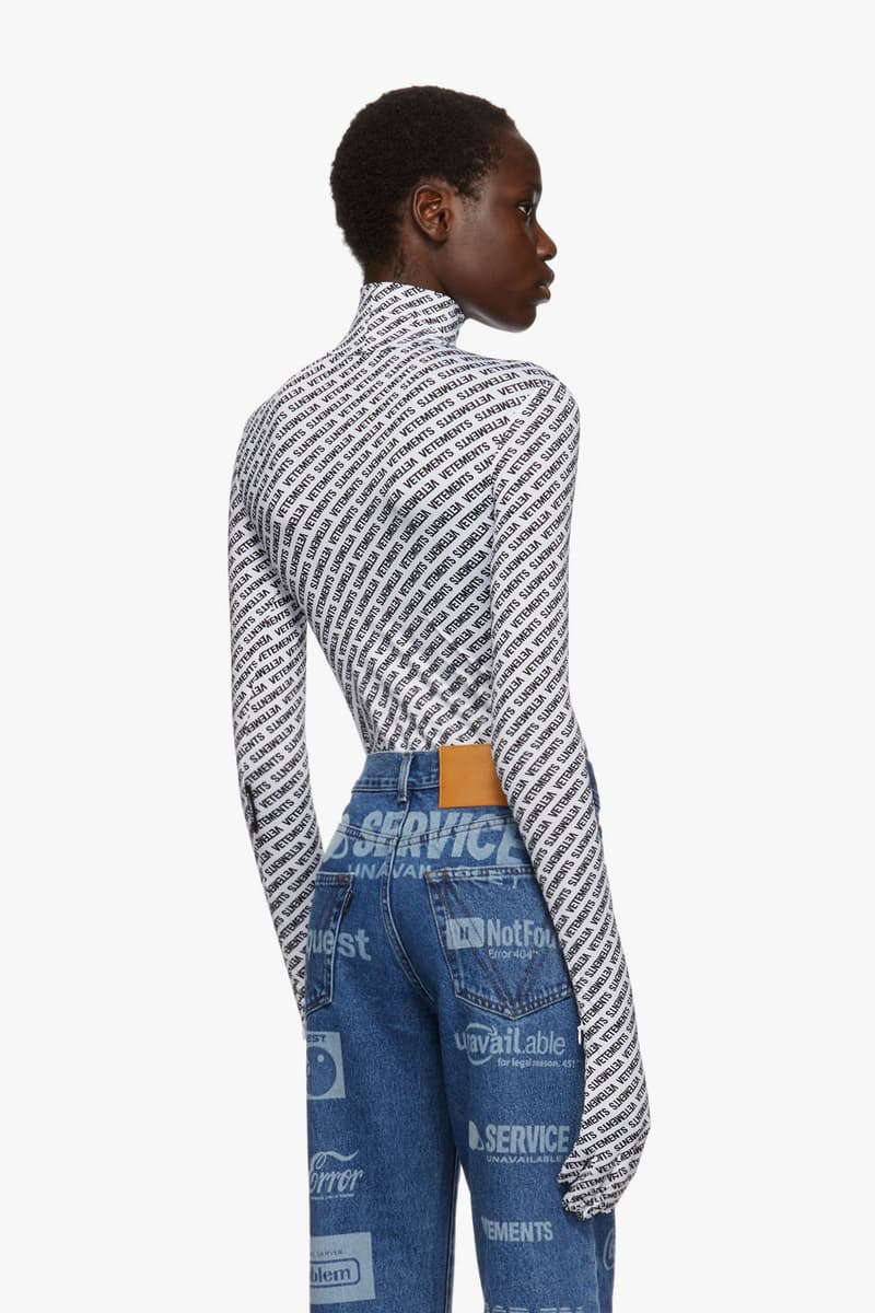 vetements surprise drop release ssense denim jacket bodysuit hoodies teddy bear bag pink demna gvasalia