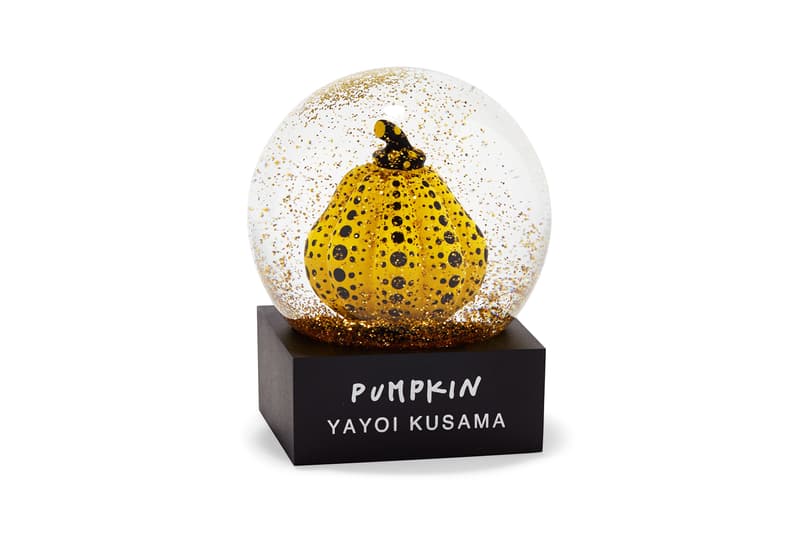 yayoi kusama mini snowglobes yellow pumpkin infinity room red silver narcissus garden art home decor