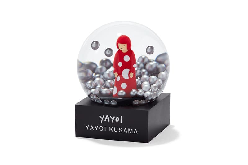 yayoi kusama mini snowglobes yellow pumpkin infinity room red silver narcissus garden art home decor