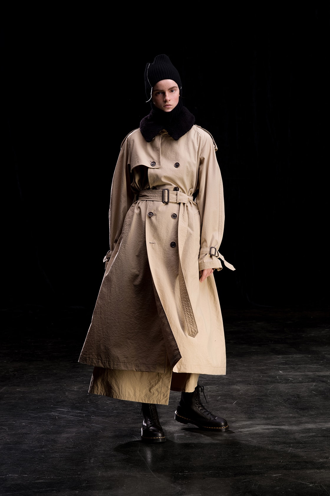 yohji yamamoto y's ys fall winter 2019 lookbook beige trench coat
