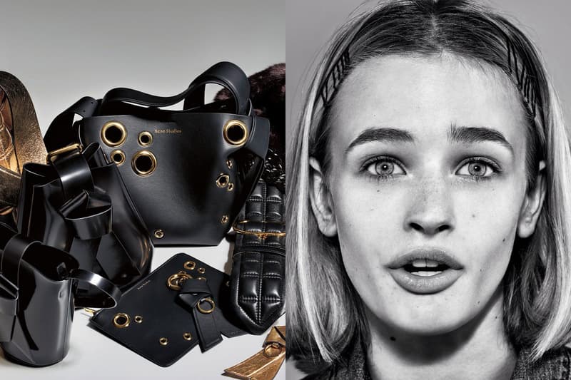 acne studios fall winter musubi bags campaign designer backpacks bucket mini